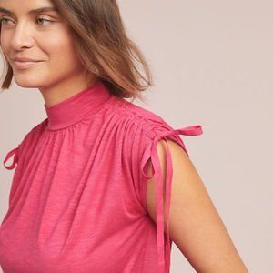 Kali Ruched Sleeve Top by Anthropologie